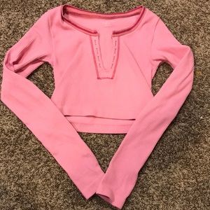 Pink Long Sleeve Urban Outfitters Out From Under Top